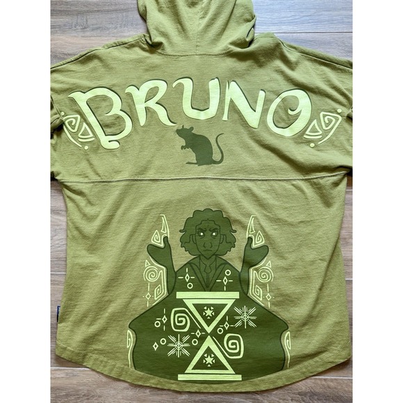 Disney Parks Encanto Bruno Green‎ Spirit Jersey Glow In the Dark Hoodie L Unisex - Picture 3 of 10